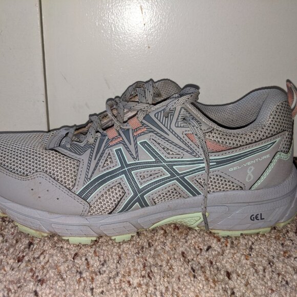 Women's ASICS GEL-Venture 8 Trail Running Shoes Grey 9.5 Wide - Picture 2 of 9